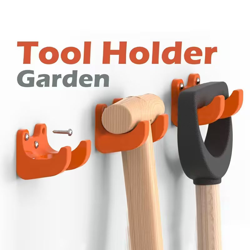 16pcs Garden Tool Hanger, 4 Hangers and 12 Screws, 35mm Caliber